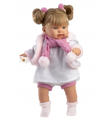 Attēls no Lelle Aleksandra 42 cm, raud, runā, ar mānekli, mīkstais ķermenis Spānija LL42288