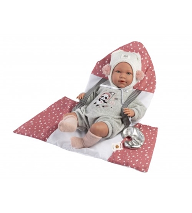 Attēls no Lelle zīdainis Mimi 42 cm (spilvens, raud, runā, ar mānekli, mīkstais ķermenis) Spānija LL74136