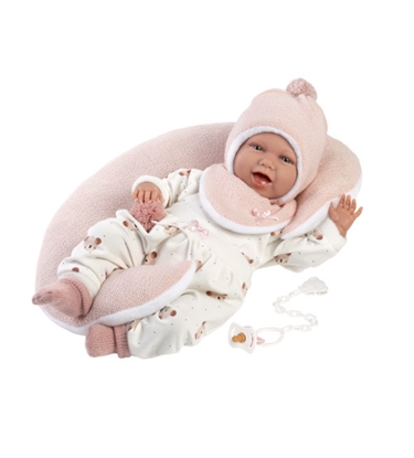 Attēls no Lelle zīdainis Mimi 42 cm (spilvens, smejas, runā, ar mānekli, mīkstais ķermenis) Spānija LL74104