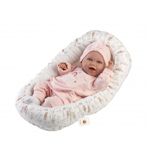 Picture of Lelle zīdainis Mimi 42 cm (spilvens, smejas, runā, ar mānekli, mīkstais ķermenis) Spānija LL74122