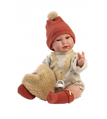 Attēls no Lelle zīdainis puika Luis 45 cm (raud, runā, ar mānekli, mīkstais ķermenis) Spānija LL74502