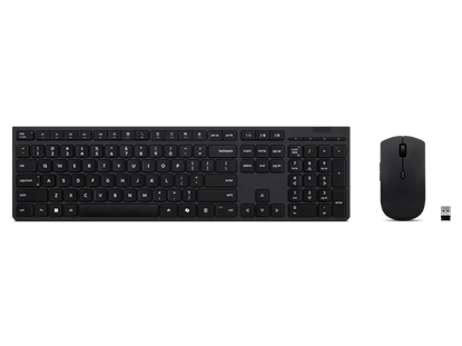 Attēls no Lenovo Professional Wireless Rechargeable Keyboard and Mouse Combo AI - US English |