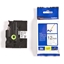 Picture of Lenta BROTHER TZE-FX231, 12 mm x 8 m, melni burti uz balta fona