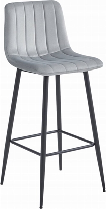 Attēls no Leobert Hoker POZZA - aksamit srebrno-szary / nogi czarne x 2