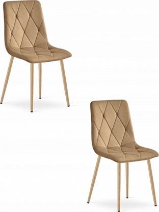 Picture of Leobert Krzeso LIBRA - brzowy aksamit / nogi kolor drewna x 2