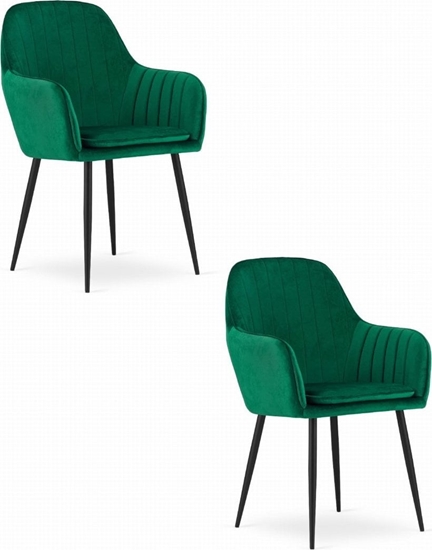 Изображение Leobert Krzeso LUGO - aksamit zielony / nogi czarne x 2