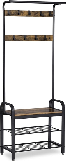 Picture of Leobert Wieszak stojak na ubrania rega na buty drewniany LOFT