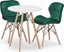 Изображение Leobert Zestaw stó okrgy TODI 60 biay + 2 krzesa LAGO zielone