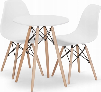 Picture of Leobert Zestaw stó okrgy TODI 60 biay + 2 krzesa OSAKA biae