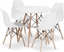 Picture of Leobert Zestaw stó okrgy TODI 80cm biay + 4 krzesa OSAKA biae
