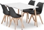 Picture of Leobert Zestaw stó prostoktny ADRIA 120x80 biay + 4 krzesa MARK czarne