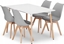 Изображение Leobert Zestaw stó prostoktny ADRIA 120x80 biay + 4 krzesa MARK szare