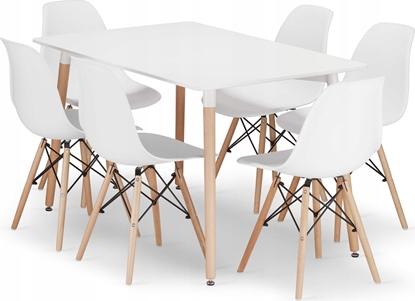 Picture of Leobert Zestaw stó prostoktny ADRIA 120x80 biay + 6 krzese OSAKA biae