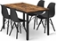 Picture of Leobert Zestaw stó prostoktny TESSA 120x60 rustykalny + 4 krzesa OSAKA czarne