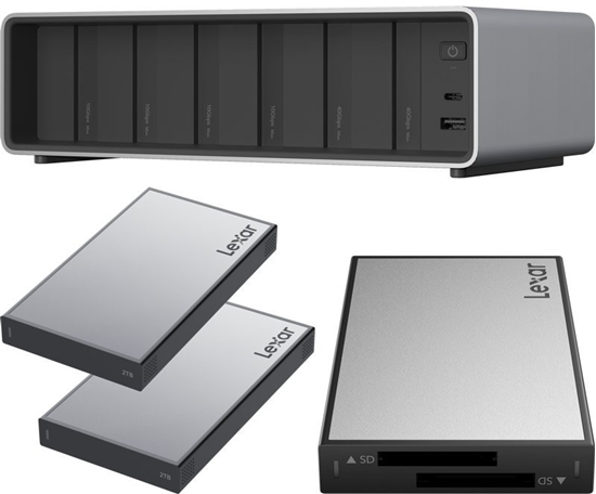 Picture of Lexar Professional Workflow Pro with Thunderbolt4 uplink I with SD/microSD reader and 2x2TB SSD