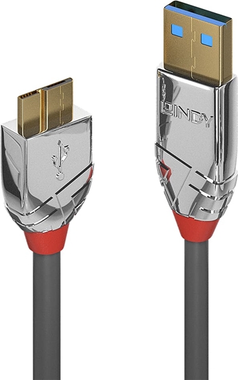 Изображение Lindy 2m USB 3.2 Type A to Micro-B Cable, 5Gbps, Cromo Line
