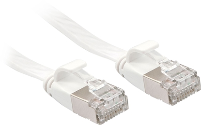 Attēls no Lindy 3m Cat.6A U/FTP Flat Network Cable, White