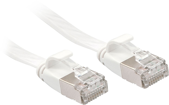 Изображение Lindy 3m Cat.6A U/FTP Flat Network Cable, White