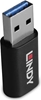Picture of Lindy 71264 kabeļu spraudņu pāreja USB Type A USB Type C Melns