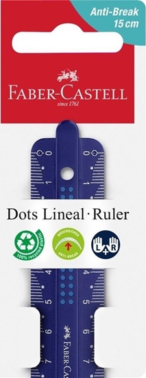 Изображение Linijka Dots 15cm mix FABER CASTELL