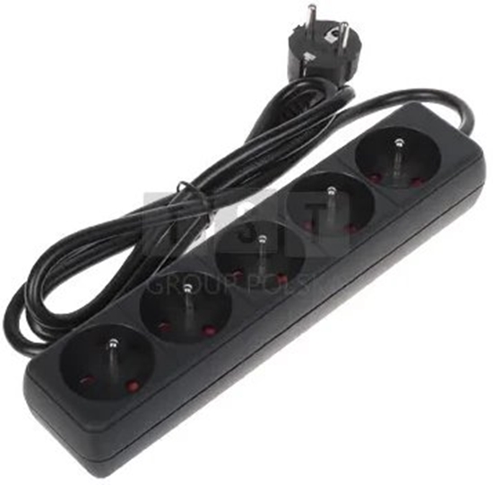 Picture of LISTWA ZASILAJCA PR-1.5M-5G/B (5 GNIAZD) 1.3 m
