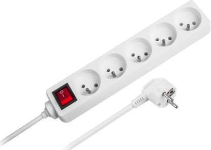 Picture of Listwa zasilajca Rebel 5 gniazd 5 m biaa (URZ3032-5B)