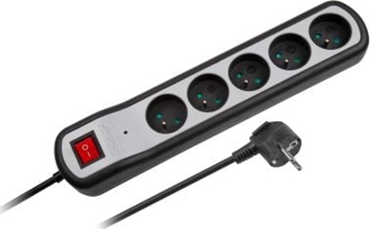 Picture of Listwa zasilajca Rebel URZ3063 5 gniazd 5 m biao-czarna (URZ3063-5W)