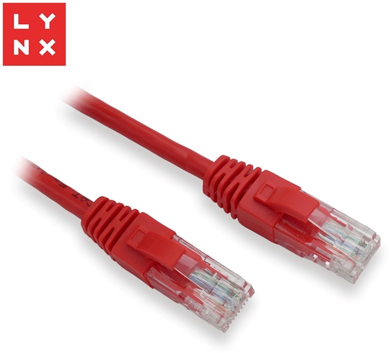 Picture of LYNX UTP patch kabel Cat5e, PVC, CCA, 5m, ervený