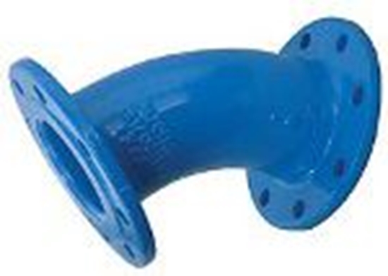 Picture of Līkums atloku 45° Dn100 PN16, BLUCAST