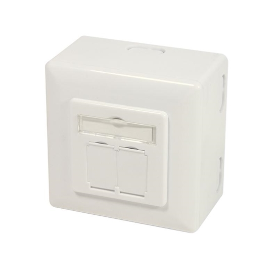 Picture of Logilink | Cat.6A Wall Outlet STP | NP0124 | White