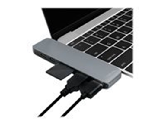 Picture of Logilink Dual USB-C Multifunktion HUB, Aluminium grau