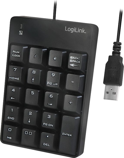 Изображение Logilink Keypad mit USB-A Anschluss schwarz
