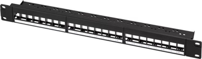 Изображение Logilink Keystone Patchpanel 19", 24 Module, leer, schw. 1HE