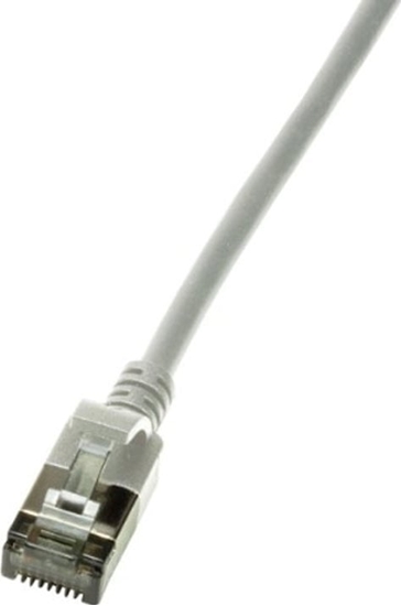 Picture of LogiLink LogiLink Patchkabel CAT6A STP TPE SlimLine grau 0,5m