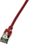 Picture of LogiLink LogiLink Patchkabel CAT6A STP TPE SlimLine rot 0,5m