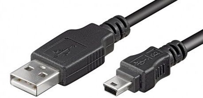 Изображение Logilink USB MINI-B 5-pin 180 Cert 1.8m Mini-USB B, USB A, 1.8 m, Black