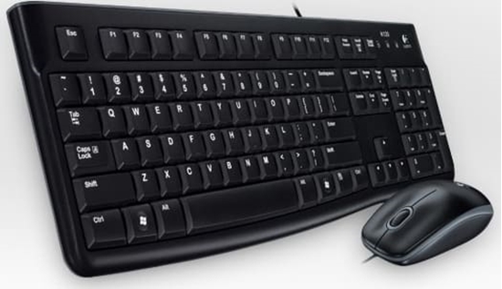 Picture of Logitech USB Keyboard+Mouse MK120 black