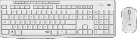 Picture of Logitech Wireless Keyboard+Mouse MK295 white retail