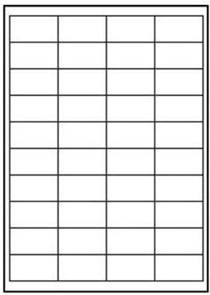 Attēls no Logo etykiety 48.5mm x 25.4mm, A4, matowe, biae, 44 etykiety, 140g/m2, 25 szt.