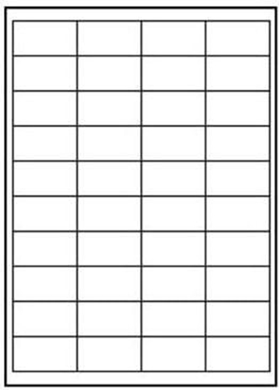 Picture of Logo etykiety 48.5mm x 25.4mm, A4, matowe, biae, 44 etykiety, 140g/m2, 25 szt.