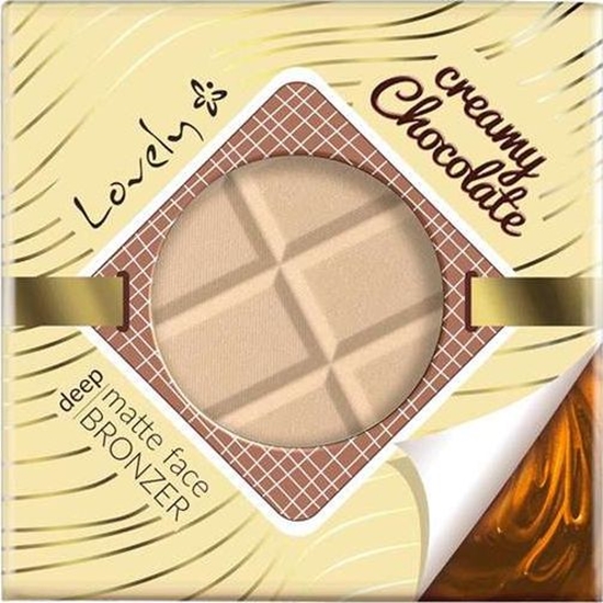 Picture of Lovely Creamy Chocolate Deep Matte Face Bronzer czekoladowy matowy puder brzujcy do twarzy i ciaa 9g