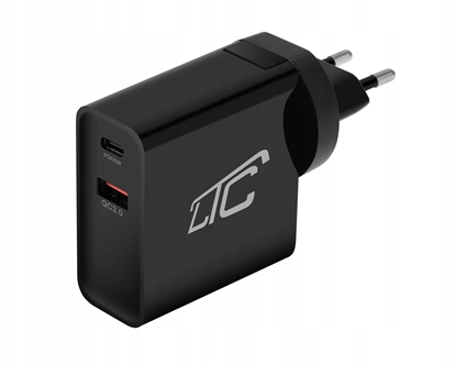Attēls no LTC adowarka sieciowa MAX QC 3.0 PD 65W USB QC 3A GN.EU/USA czarna