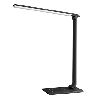 Изображение LT-T10 Black lampa biurkowa LED dotykowa | 12W | 3000-6500K | 7 poziomów ściemniania | 5 trybów świecenia