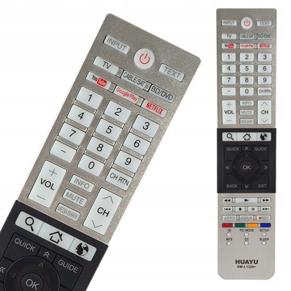 Attēls no Lamex LXH1328 TV remote control Toshiba LCD 3D / Netflix / RM-L1328