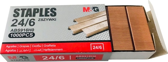 Изображение M&G Zszywki miedziowane 24/6 1000szt