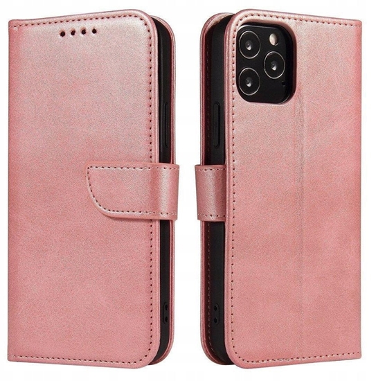 Изображение Magnet Case elegancki futera etui pokrowiec z klapk i funkcj podstawki Poco M4 Pro 5G róowy