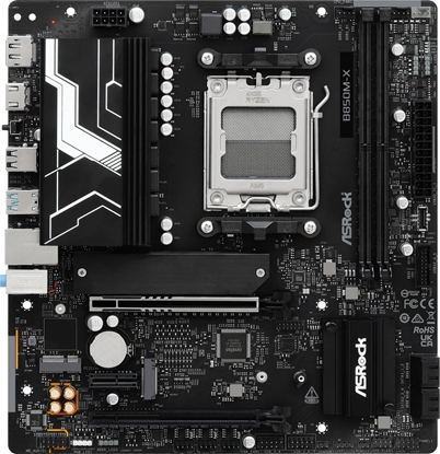 Attēls no Mainboard|ASROCK|AMD B850|SAM5|Micro-ATX|Memory DDR5|Memory slots 2|B850M-XR2.0