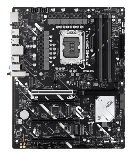 Изображение Mainboard|ASUS|Intel Z890|LGA1851|ATX|Memory DDR5|Memory slots 4|3xPCI-Express 4.0 16x|1xPCI-Express 5.0 16x|4xM.2|1xHDMI|1xDisplayPort|1xAudio-In|1xAudio-Out|1xMicrophone|4xUSB 2.0|2xUSB 3.0|1xUSB 3.1|1xUSB-C w/Thunderbolt|1xRJ45|PRIMEZ890-PWIFI