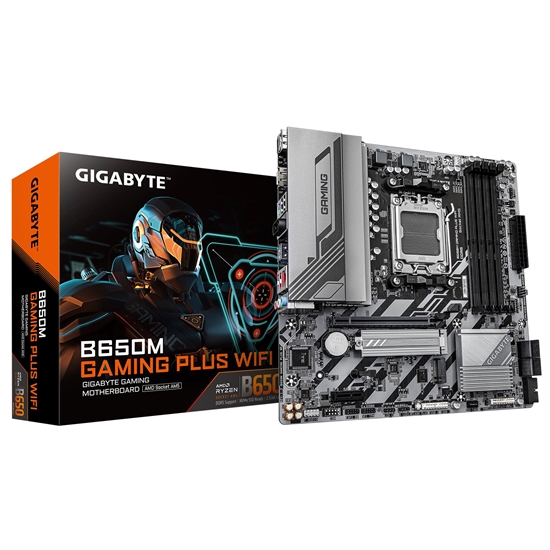 Picture of Mainboard|GIGABYTE|AMD B650|SAM5|Micro-ATX|Memory DDR5|Memory slots 4|B650MGAMINGPLUSWF1.3