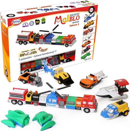 Picture of MALIK Zestaw Malblo Magnetyczne pojazdy delux 2